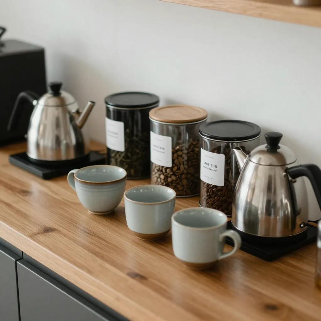 Handcrafted ceramic espresso set