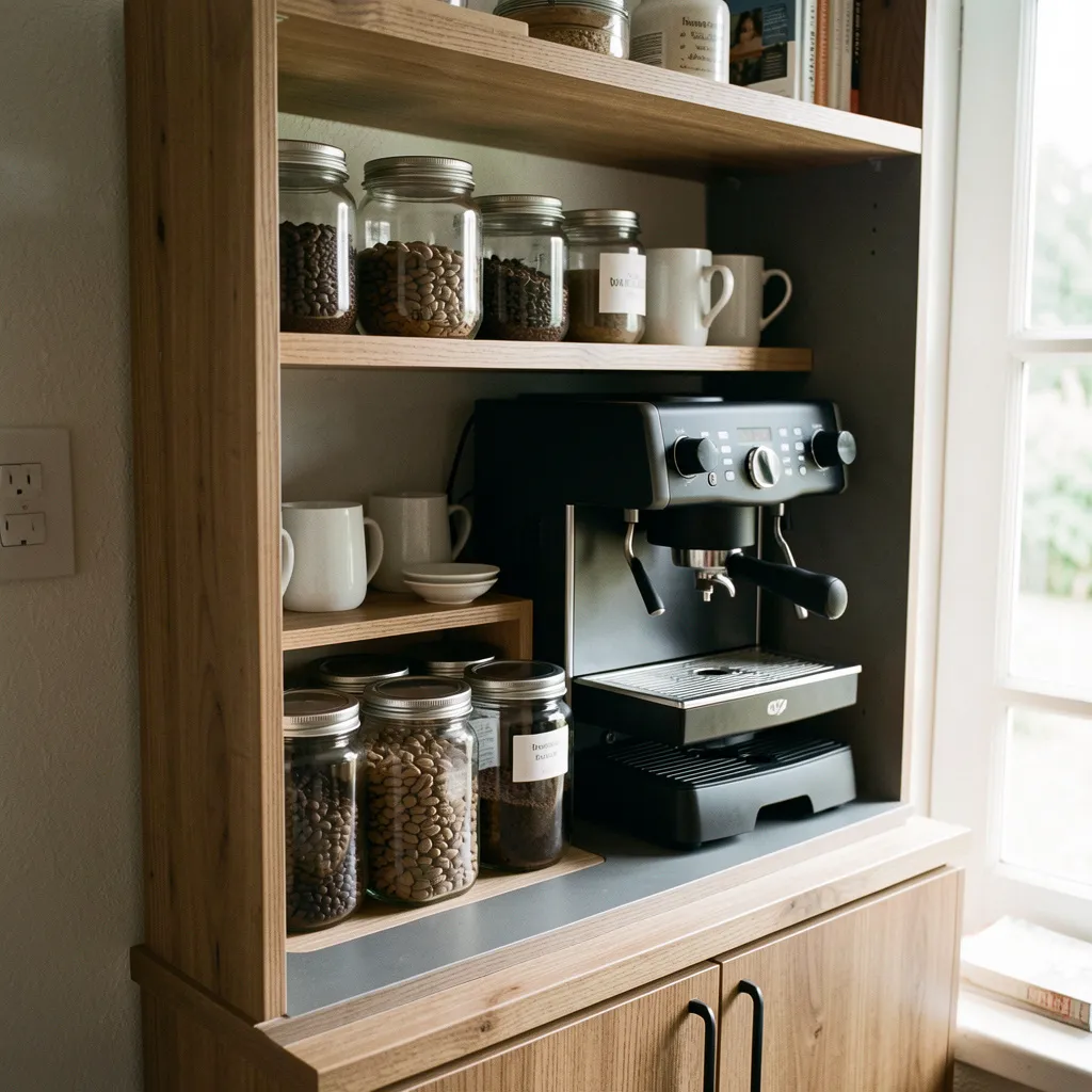Blended coffee beans for balanced flavor